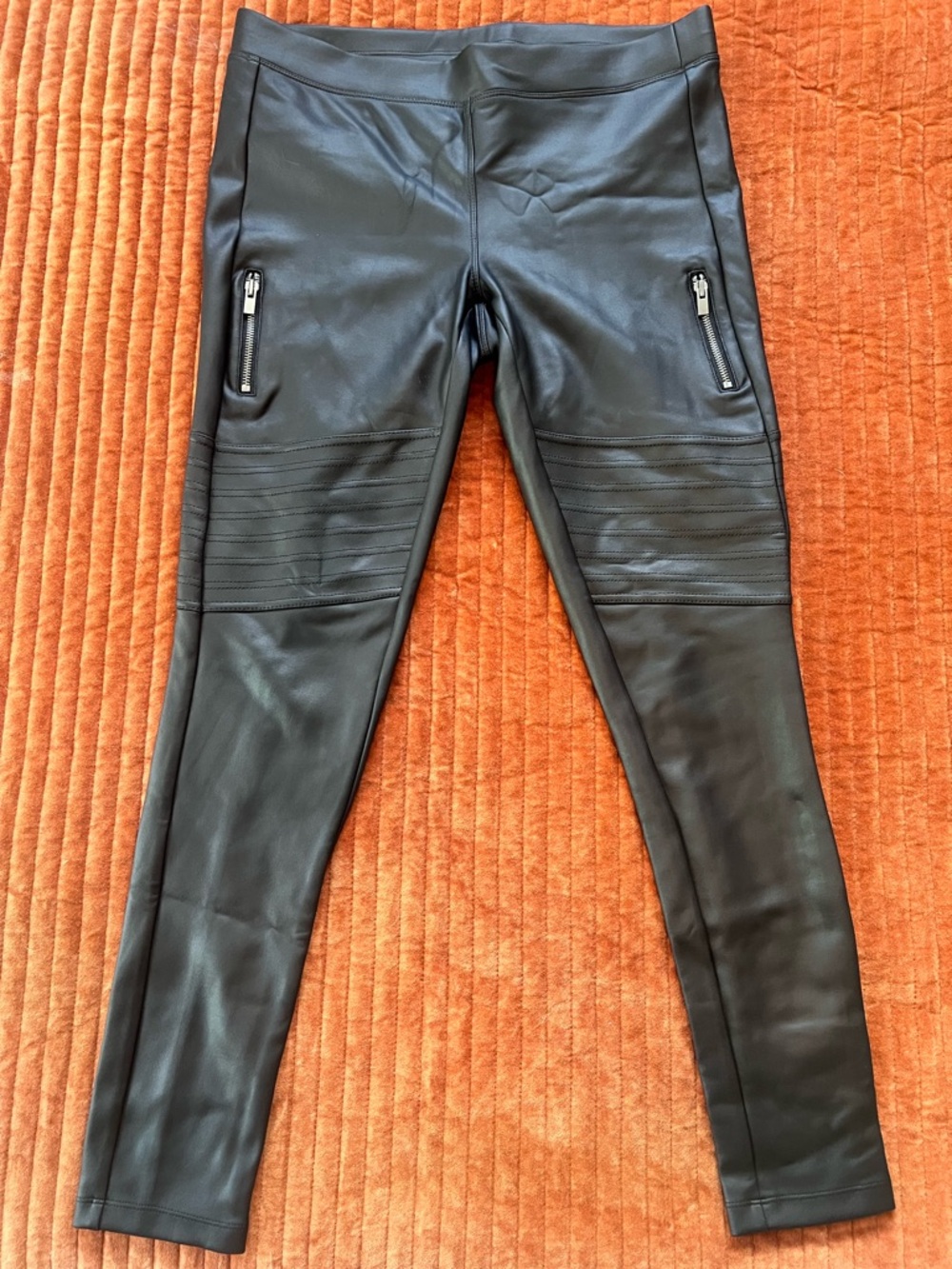 Express Black Faux Leather Moto Leggings